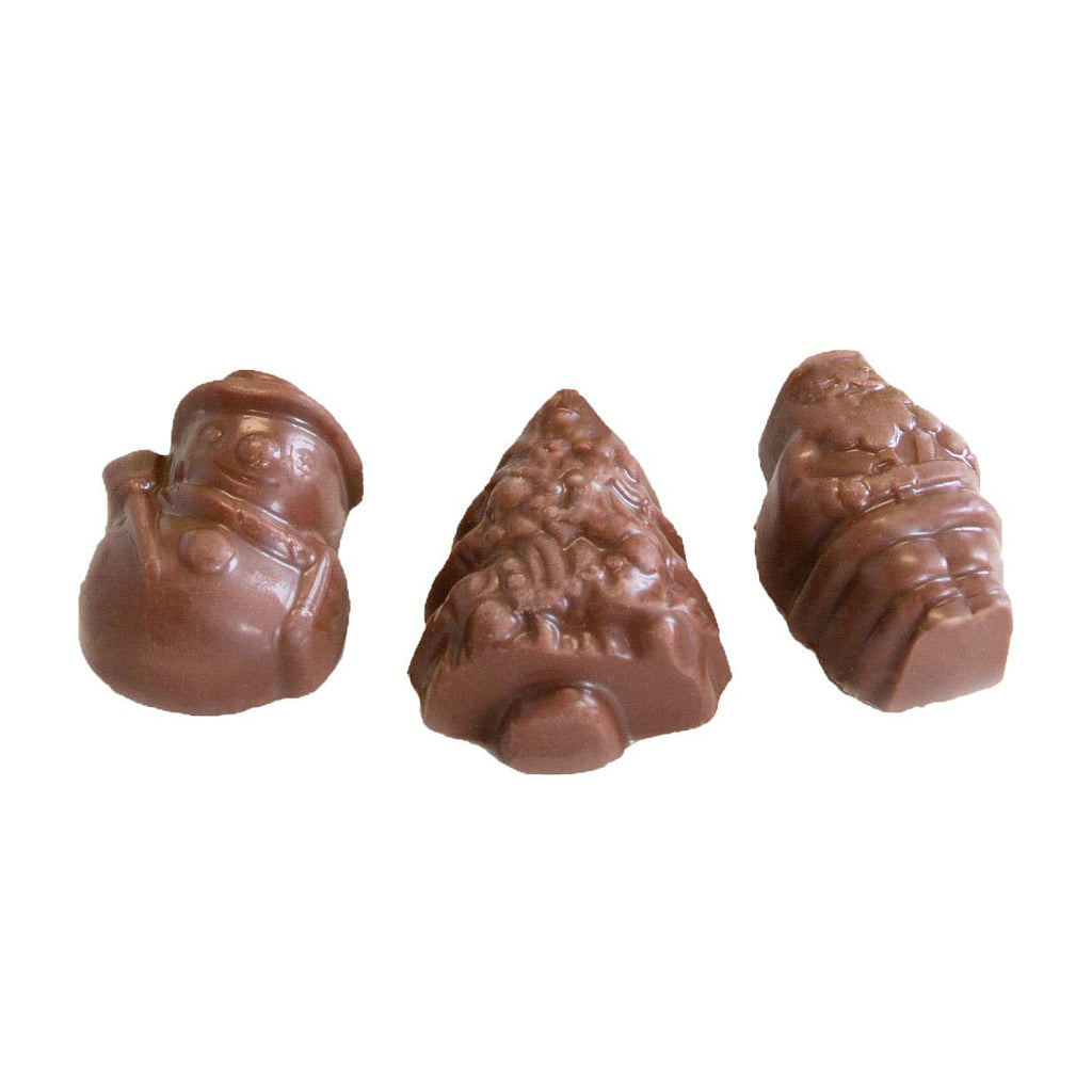 Vermont Nut-Free Chocolates - Solid Chocolate Christmas Miniatures: Milk - Candycopia