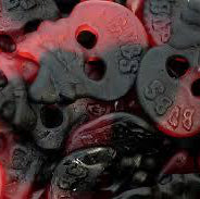 BUBS Raspberry and Licorice Jelly Skull Mix (6oz) - Candycopia