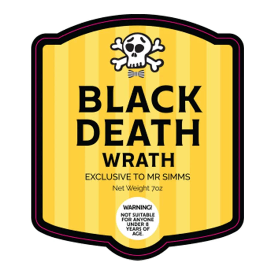 Mr Simms - Black Death Wrath Bag Front (UK)