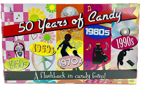 50 Years of Candy Decades Box Gift