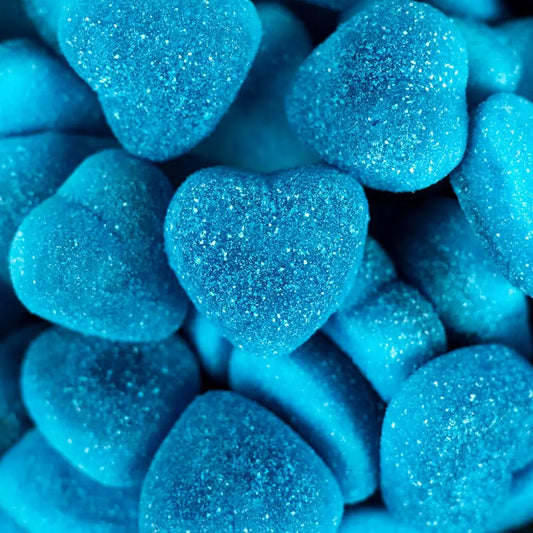 Sour Blue Raspberry Gummy Hearts (6oz)