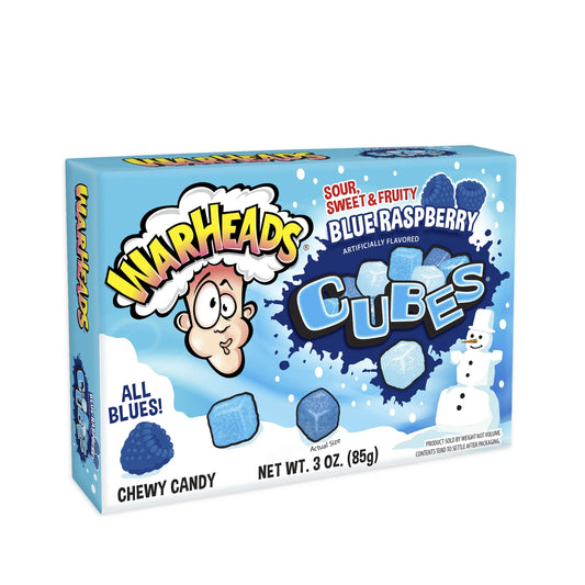 Warheads - Blue Raspberry Cubes Movie Box (3oz)