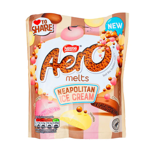 Nestle Aero Melts Neapolitan Ice Cream Pouch (UK)